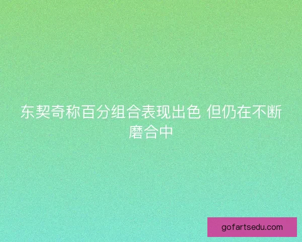 东契奇称百分组合表现出色 但仍在不断磨合中